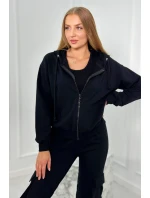 Set 3 v 1 mikina + top + nohavice čierny Set 3 v 1 mikina + top + nohavice čierny