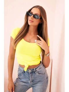 Dámska klasická bavlnená blúzka s krátkymi rukávmi modrá