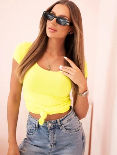 Dámska klasická bavlnená blúzka s krátkymi rukávmi modrá