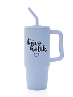 KÁVOHOLIK - svetlomodrý cestovný termohrnček 900 ml