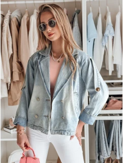 Dámská oversize džínová bunda modrá model 21988199 - Dstreet