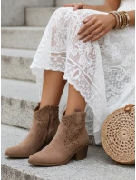 Dámske semišové ažurové boho coffee FashionStreet ZY1355