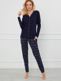 Talianska móda Libra long length sp. farba:navy blue/print