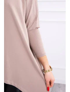 Oversize blúzka tmavo béžová