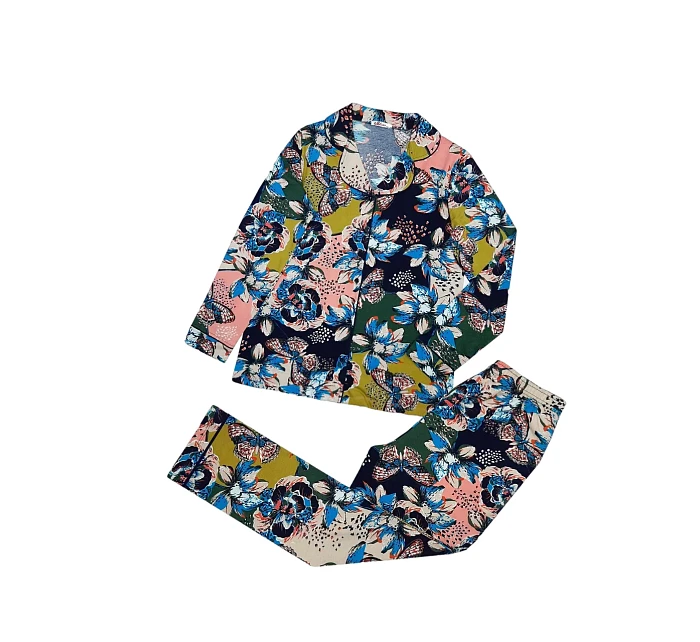 Dámske pyžamo 175/099 tm. modré s motýľmi - Karol