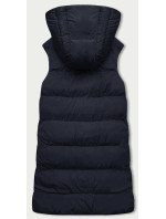 Tmavě oboustranná dlouhá dámská vesta model 18838428 - MELYA MELODY
