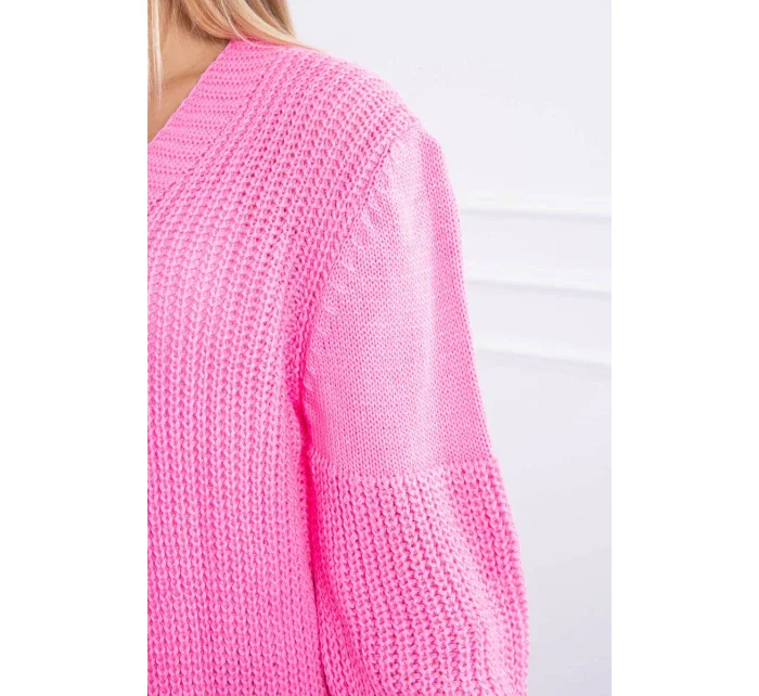 Sveter dlhý kardigan svetlo ružový
