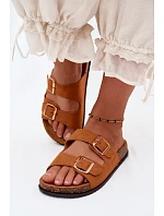 Dámské pantofle s přezkami Camel model 22275142 - Boto