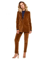 M643 Zamatové sako s jedným gombíkom - bordové