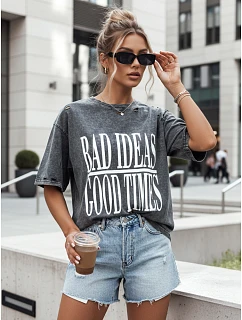 Dámske tričko s potlačou HAYATOUS graphite FashionStreet RY2637