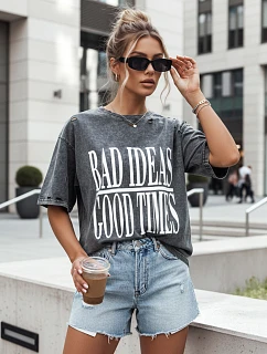 Dámske tričko s potlačou HAYATOUS graphite FashionStreet RY2637