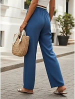 Dámske nohavice so širokými nohavicami, modré, FashionStreet UY3071 Dámske nohavice so širokými nohavicami, modré, FashionStreet UY3071