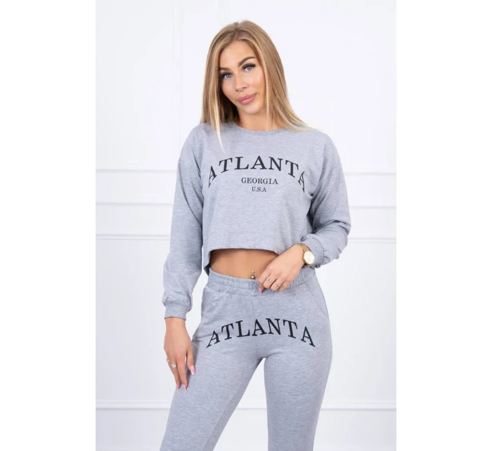 Atlanta šedá sada s potlačou Atlanta šedá sada s potlačou