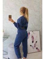 Zateplená souprava s krátkou model 18749044 mikinou - K-Fashion Zateplená souprava s krátkou model 18749044 mikinou - K-Fashion