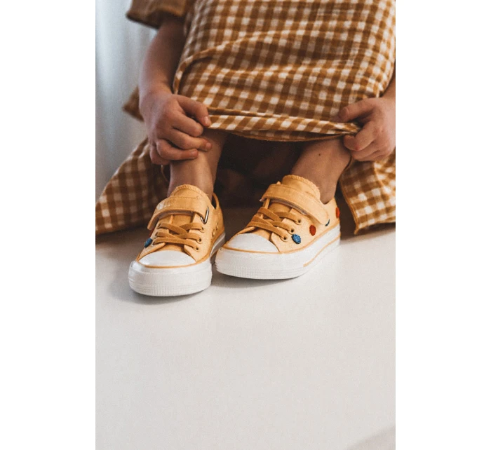 Dziecięce Trampki Na Rzep BIG STAR JJ374056 Żółte