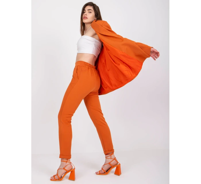 DHJ nohavice SP 13926.02 tmavo oranžová