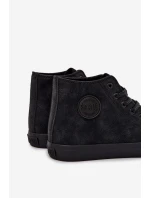 Pánske zateplené tenisky z ECO kože Big Star HI-POLY SYSTEM - čierne