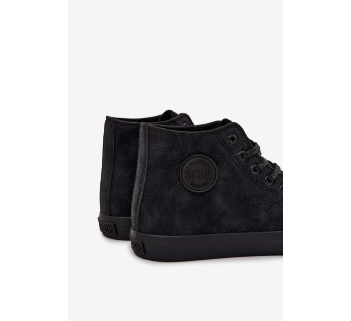 Pánske zateplené tenisky z ECO kože Big Star HI-POLY SYSTEM - čierne