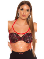 Sexy Koucla Net Top with sparkling Stones