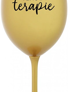 LIQUID THERAPY - zlatý pohár na víno 350 ml