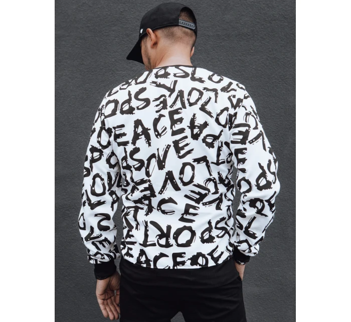 Pánská mikina bez kapuce bílá Dstreet model 21978910 - FashionStreet Pánská mikina bez kapuce bílá Dstreet model 21978910 - FashionStreet