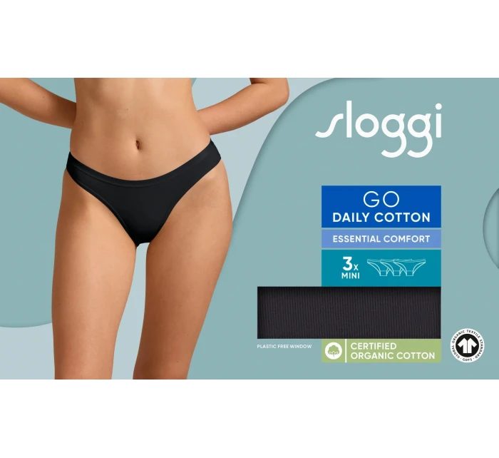 sloggi GO Daily Cotton Mini 3P - BLACK - SLOGGI BLACK - SLOGGI sloggi GO Daily Cotton Mini 3P - BLACK - SLOGGI BLACK - SLOGGI