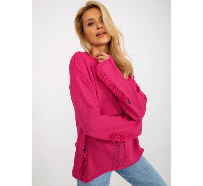 Dámský svetr BA SW fuchsiová model 18178463 - FPrice Dámský svetr BA SW fuchsiová model 18178463 - FPrice