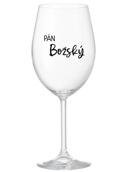 PÁN BOŽSKÝ - priehľadný pohár na víno 350 ml