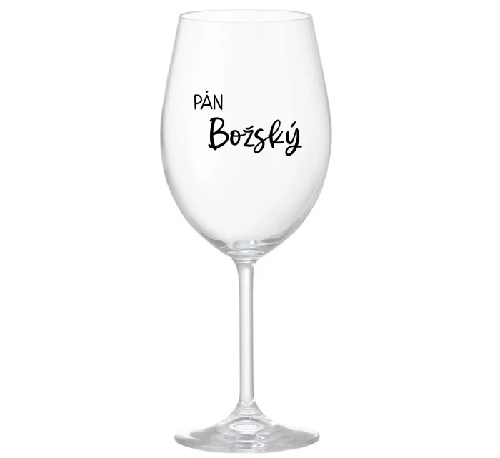 PÁN BOŽSKÝ - priehľadný pohár na víno 350 ml