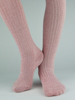 Dievčenské rebrované pančuchové nohavice s lurexom RB005 6-11 l.