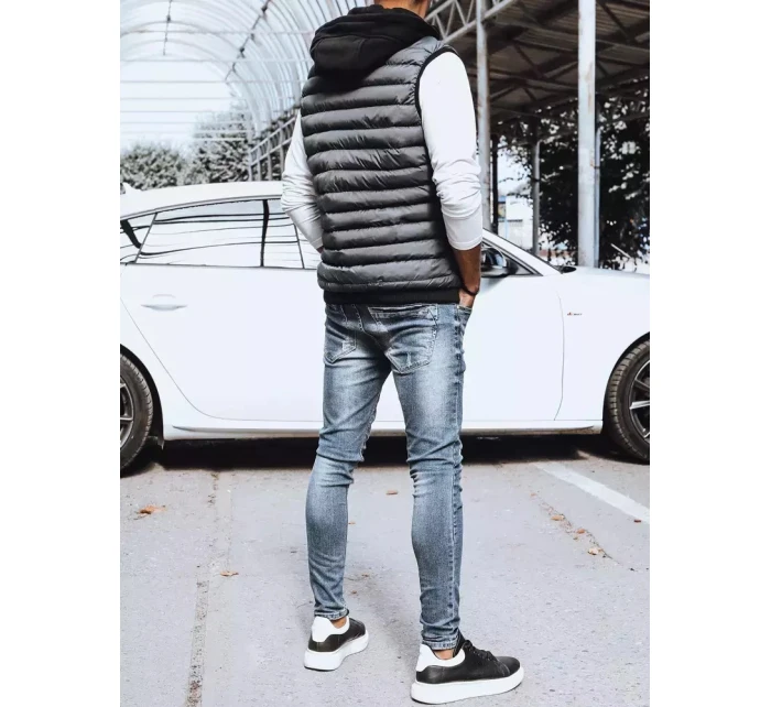 Pánská prošívaná šedá vesta Dstreet model 21964914 - FashionStreet