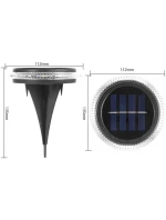 SOLÁRNE DISKOVÉ LAMPY PRE MONTÁŽ NA ZEM ALEBO NA STENU 2KS