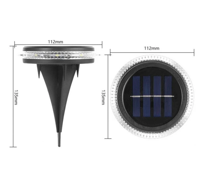 SOLÁRNE DISKOVÉ LAMPY PRE MONTÁŽ NA ZEM ALEBO NA STENU 2KS