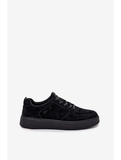 Męskie Sneakersy Na Platformie Zamszowe Big Star OO174012 Czarne