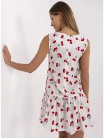 Sukienka LK SK biało czerwony model 21141992 - FPrice Sukienka LK SK biało czerwony model 21141992 - FPrice