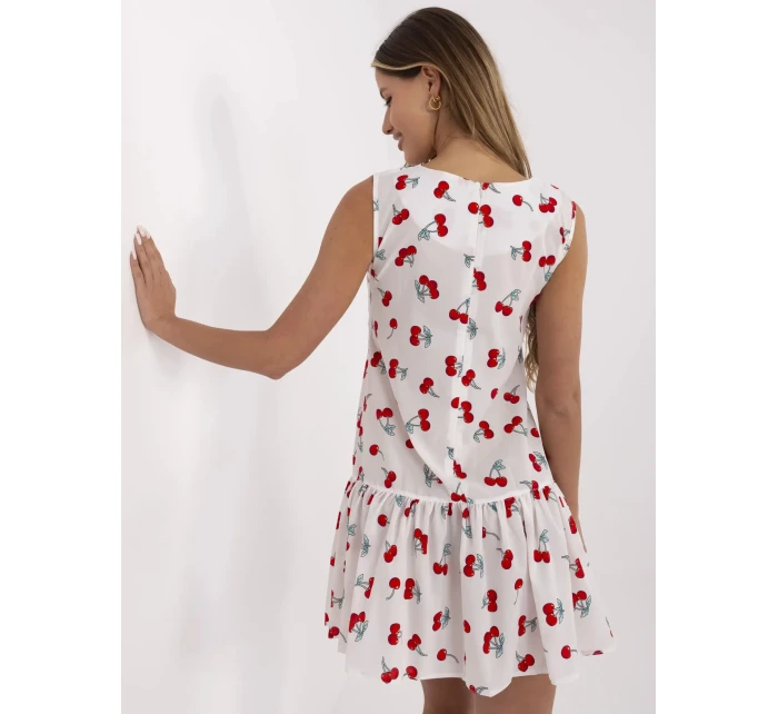 Sukienka LK SK biało czerwony model 21141992 - FPrice Sukienka LK SK biało czerwony model 21141992 - FPrice