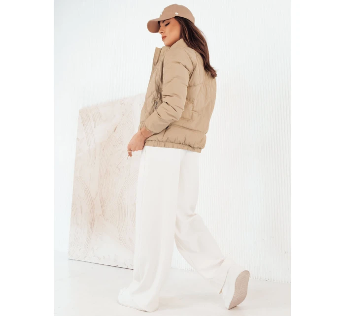 Dámská prošívaná přechodná bunda béžová Dstreet model 21974752 - FashionStreet