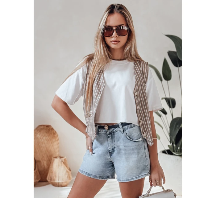 Dámské džínové šortky s páskem  modré Dstreet model 21987617 - FashionStreet