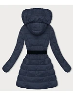 Tmavě modrá péřová dámská zimní bunda model 21245977 - LHD