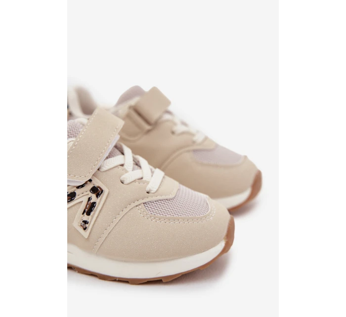 Dětské sportovní tenisky na suchý zip béžové Galisse