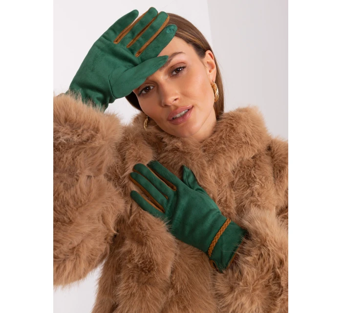 Rękawiczki AT RK model 19161966 ciemny zielony - FPrice Rękawiczki AT RK model 19161966 ciemny zielony - FPrice