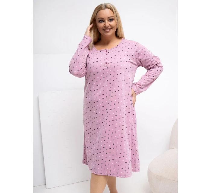 DU KN nočná košeľa FP 607.04P tmavoružová