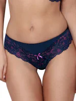 Čipkované tangá V-9418 modrá - Axami