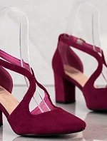 Módne dámske lodičky na širokom podpätku PB137F - Sergio Leone