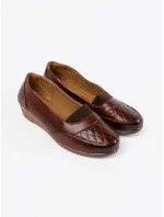 Klasické hnedé dámske topánky na klinoch Klasické hnedé dámske topánky na klinoch