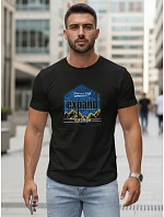 Pánske tričko s potlačou EXPAND čierne FashionStreet NX5004R