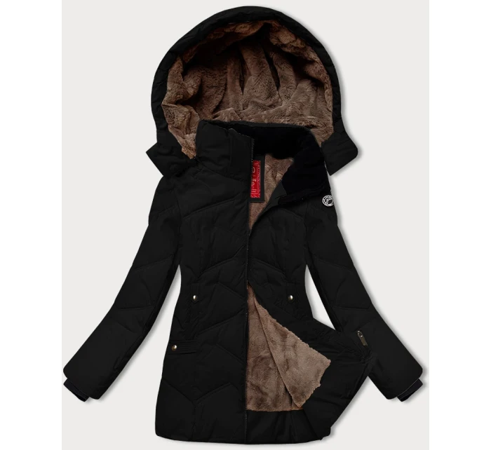 Černá dámská zimní bunda s odepínací kapucí model 21247953 - LHD