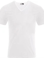 Promodoro 3082 Pánske tričko „Slim Fit“ s výstrihom do V 40.3082 biele
