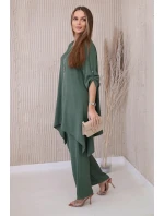 Sada halenky + kalhot s přívěskem tmavá khaki