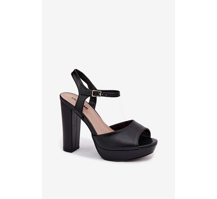 Dámské sandály na vysokém podpatku Černé model 22103026 - Boto Dámské sandály na vysokém podpatku Černé model 22103026 - Boto